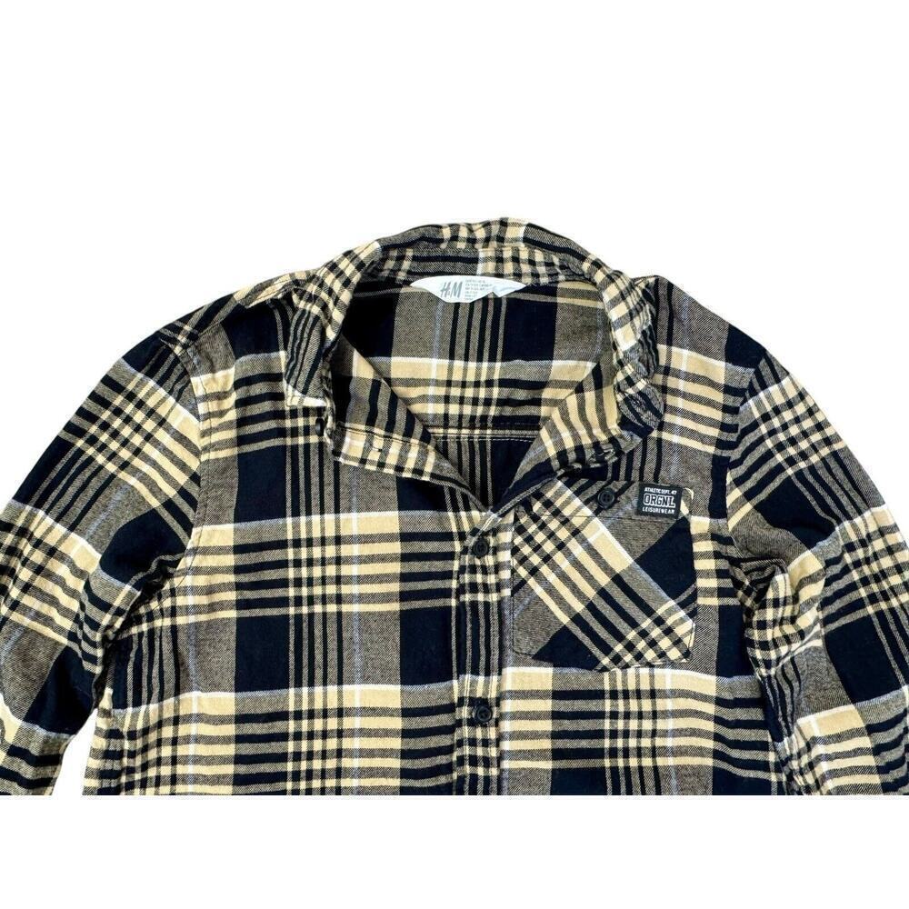 LED ZEPPELIN 70s Rock Retro Vintage Upcycled Plaid Flannel Kids Shirt Sz 10/12 - Picture 4 of 11